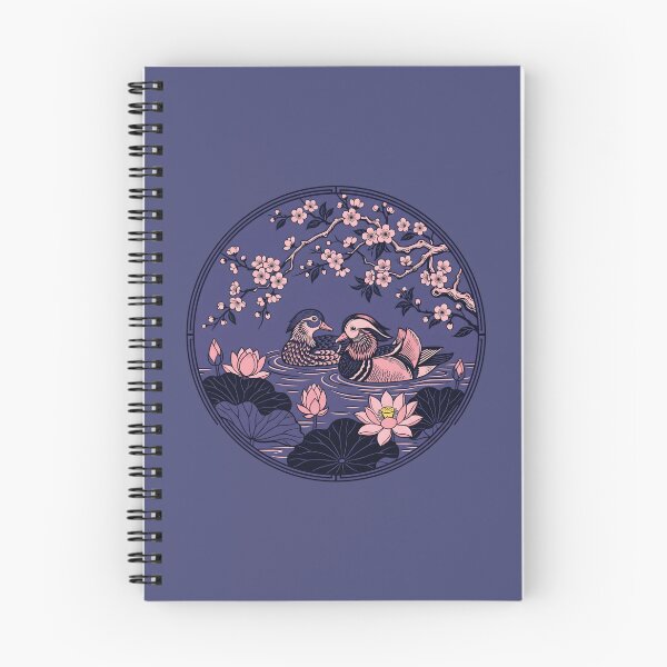 Item preview, Mandarin Ducks Lotus Pond - Traditional Asian Art Feng Shui Decor designed and sold by SplashTastic.