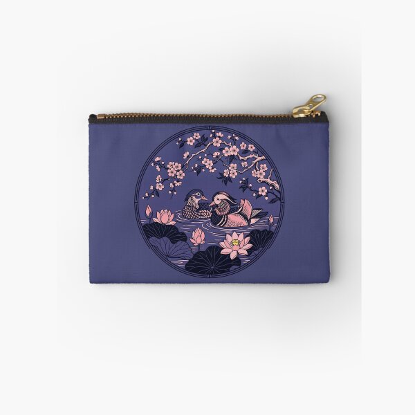 Item preview, Mandarin Ducks Lotus Pond - Traditional Asian Art Feng Shui Decor designed and sold by SplashTastic.