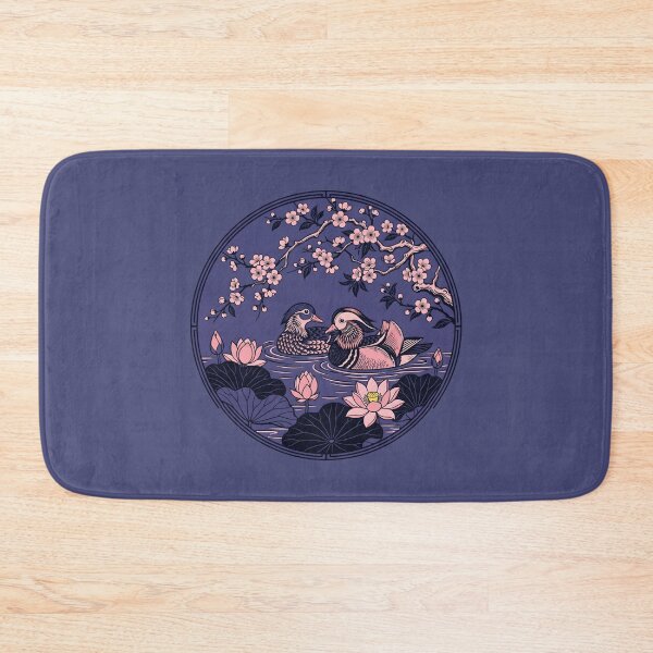 Item preview, Mandarin Ducks Lotus Pond - Traditional Asian Art Feng Shui Decor designed and sold by SplashTastic.