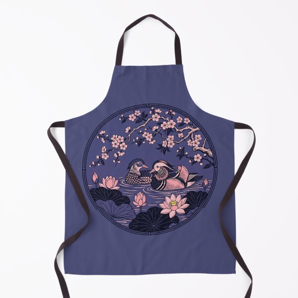 Item preview, Mandarin Ducks Lotus Pond - Traditional Asian Art Feng Shui Decor designed and sold by SplashTastic.
