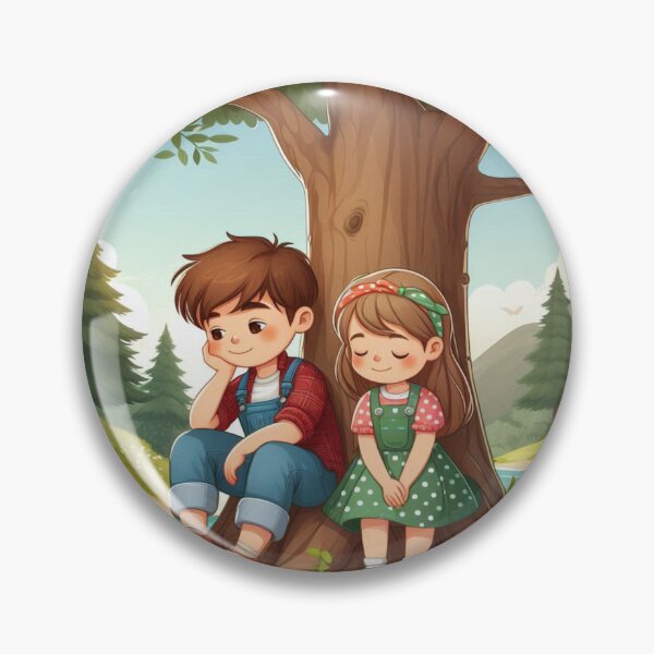 Item preview, Woodland Friends Forest Stream Cute Nature Illustration designed and sold by Prince Tripathi .