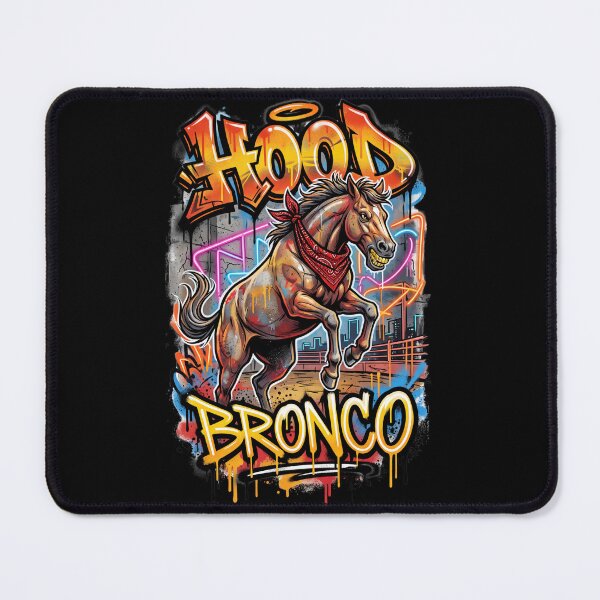 Item preview, Hood Bronco — Urban Graffiti Rodeo Horse Design Tee v2 designed and sold by CornishPixiPony.
