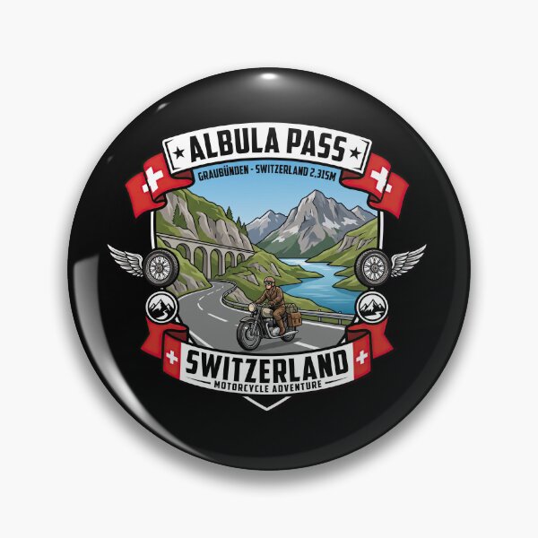 Item preview, Albula Pass Swiss Mountain Pass Vintage Road Artwork designed and sold by enzoade.
