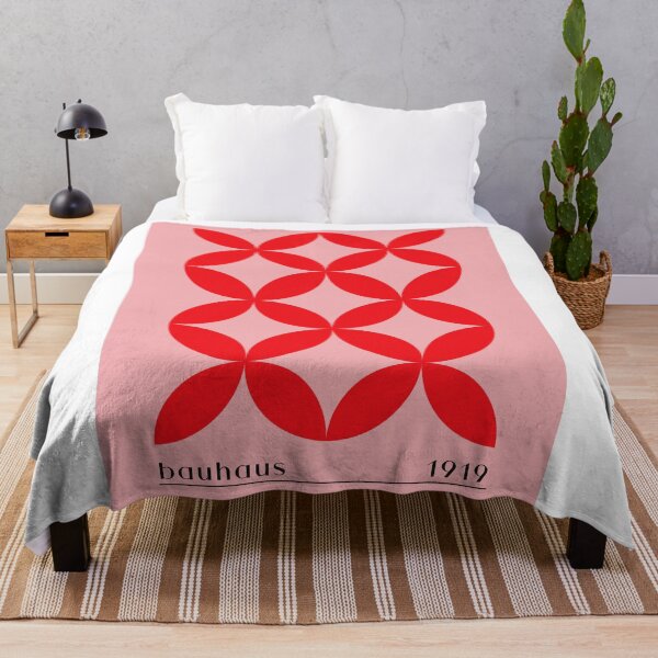 Item preview, Bauhaus 1919 Geometric Pattern – Red Pink Minimalist Abstract Art designed and sold by vlaminnhoo.