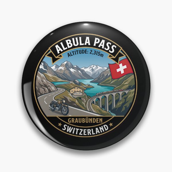 Item preview, Albula Pass Graubünden Scenic Alpine Adventure Print designed and sold by enzoade.