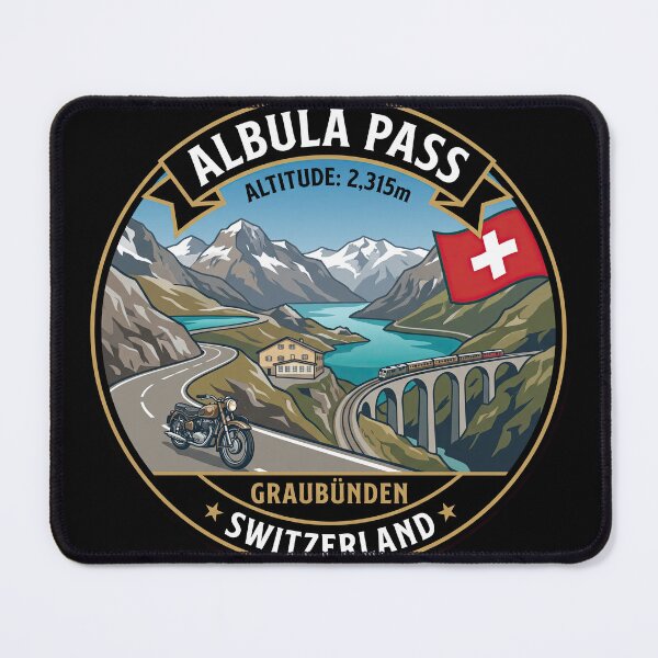 Item preview, Albula Pass Graubünden Scenic Alpine Adventure Print designed and sold by enzoade.