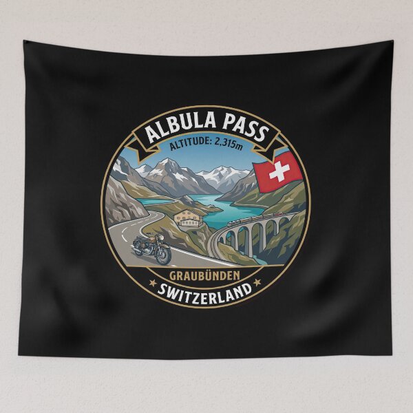 Item preview, Albula Pass Graubünden Scenic Alpine Adventure Print designed and sold by enzoade.