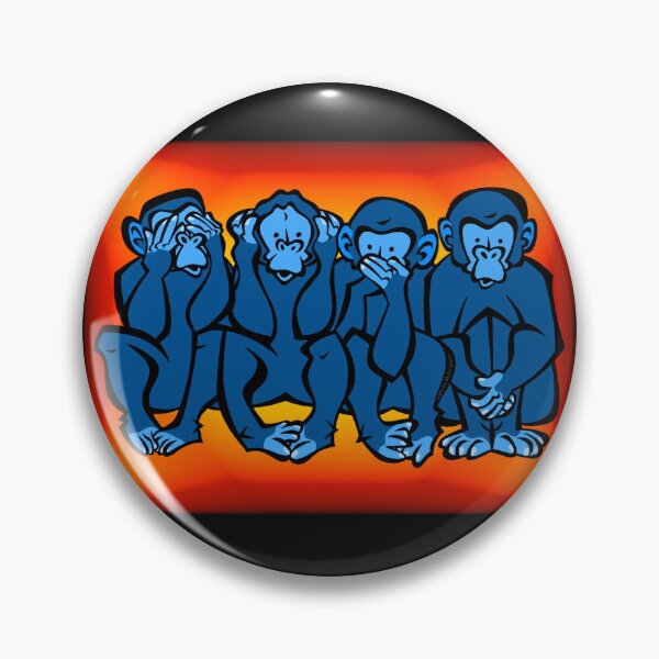 Item preview, The Four Wise Monkeys (Blue) designed and sold by cheesecakeclown.