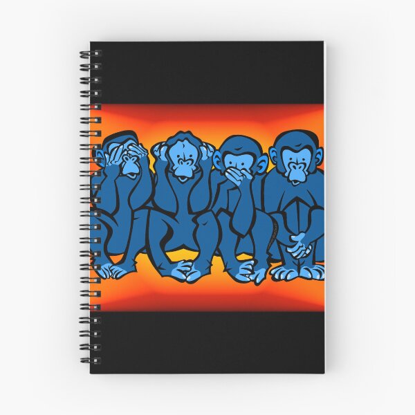 Item preview, The Four Wise Monkeys (Blue) designed and sold by cheesecakeclown.