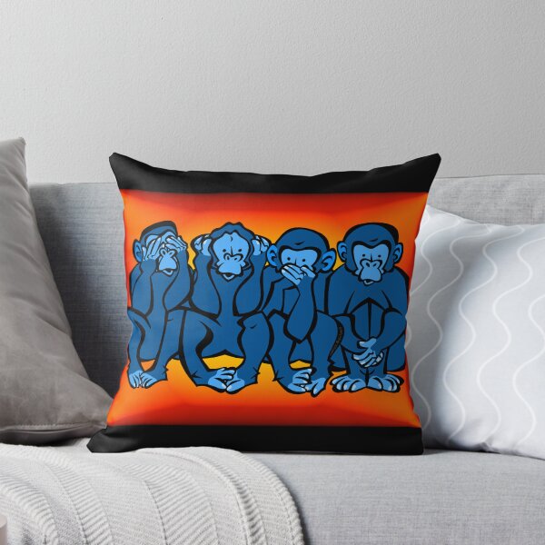 Item preview, The Four Wise Monkeys (Blue) designed and sold by cheesecakeclown.