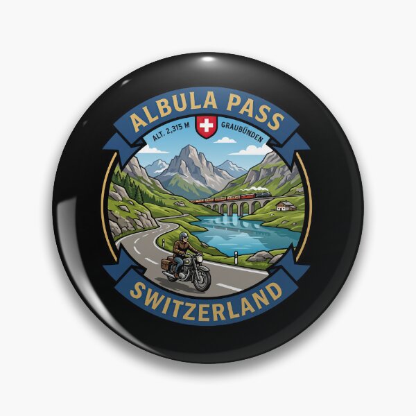 Item preview, Albula Pass Switzerland Motorcycle Mountain Road Design designed and sold by enzoade.