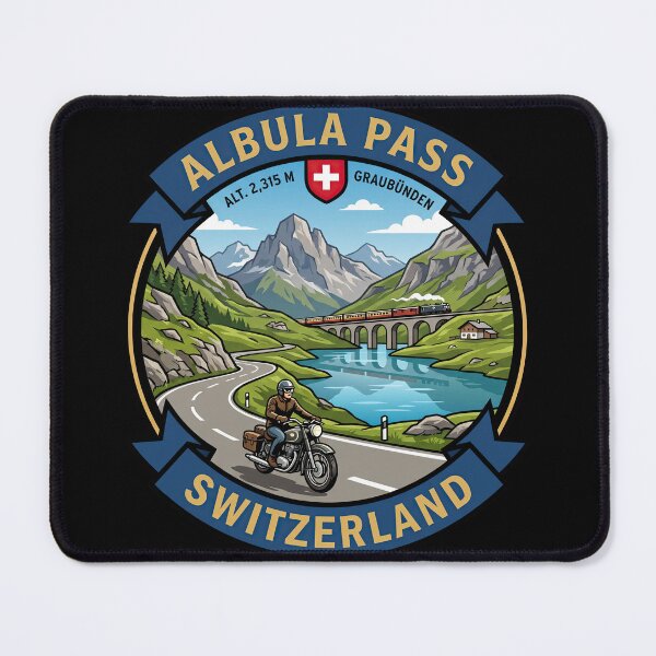 Item preview, Albula Pass Switzerland Motorcycle Mountain Road Design designed and sold by enzoade.