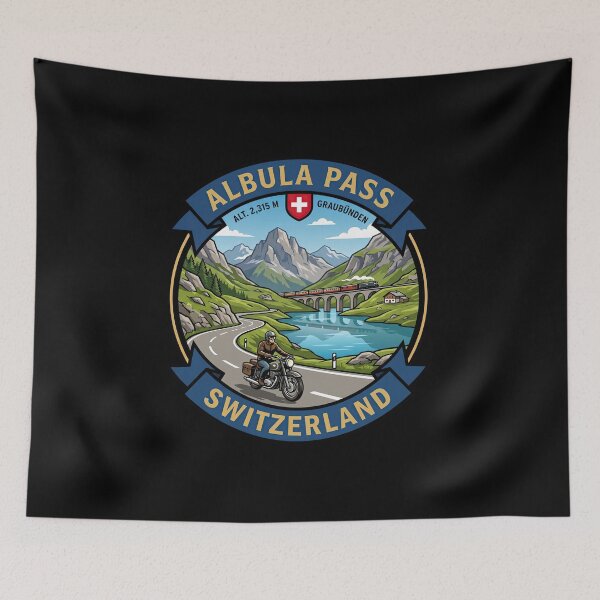Item preview, Albula Pass Switzerland Motorcycle Mountain Road Design designed and sold by enzoade.