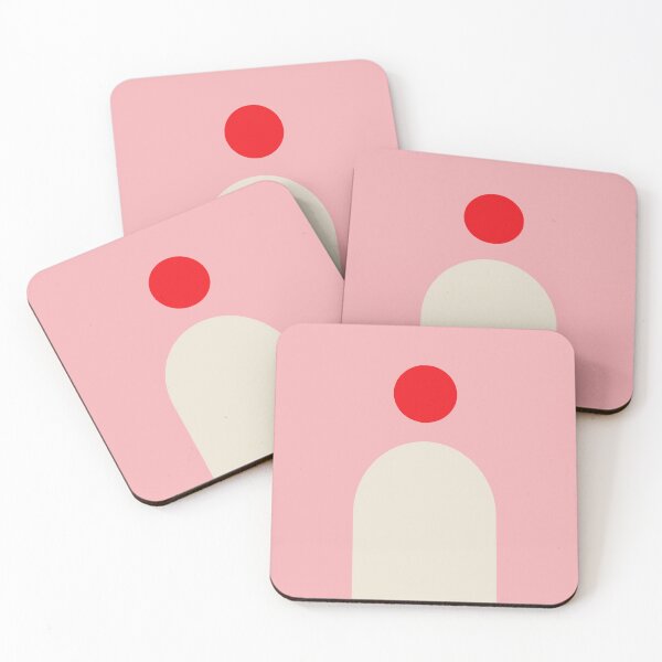 Item preview, Bauhaus 1919 Abstract Minimalist Poster – Pink Red Cream Geometric Art designed and sold by vlaminnhoo.