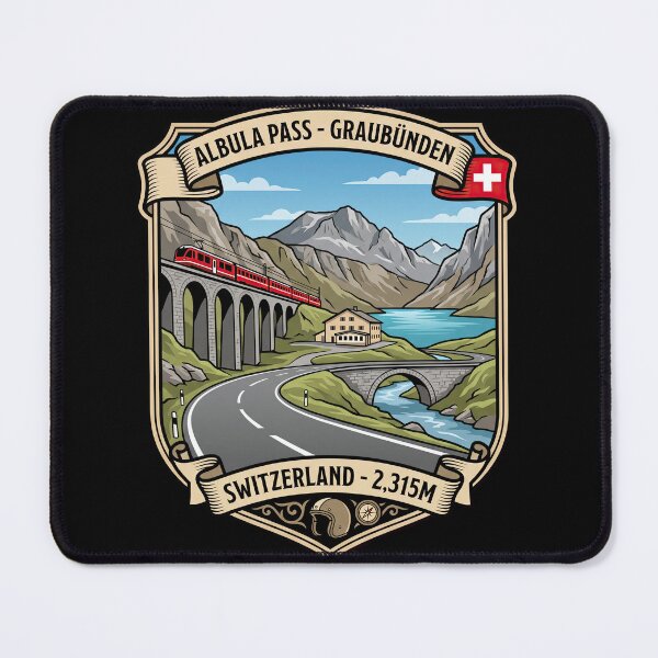 Item preview, Albula Pass Graubünden Switzerland Alpine Road Graphic designed and sold by enzoade.