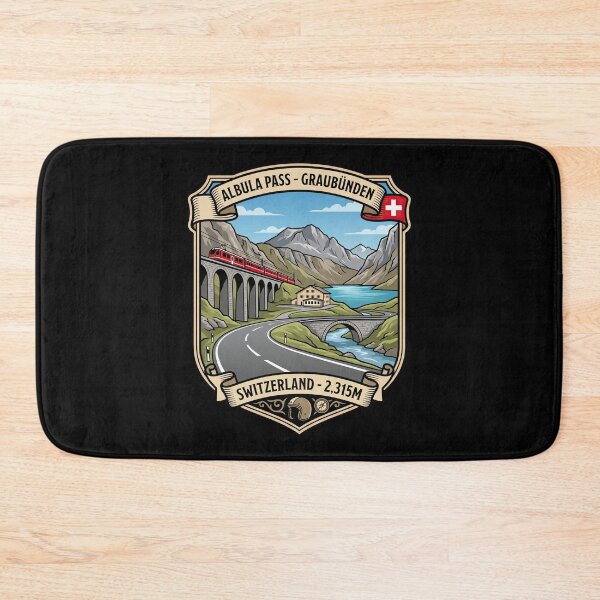 Item preview, Albula Pass Graubünden Switzerland Alpine Road Graphic designed and sold by enzoade.