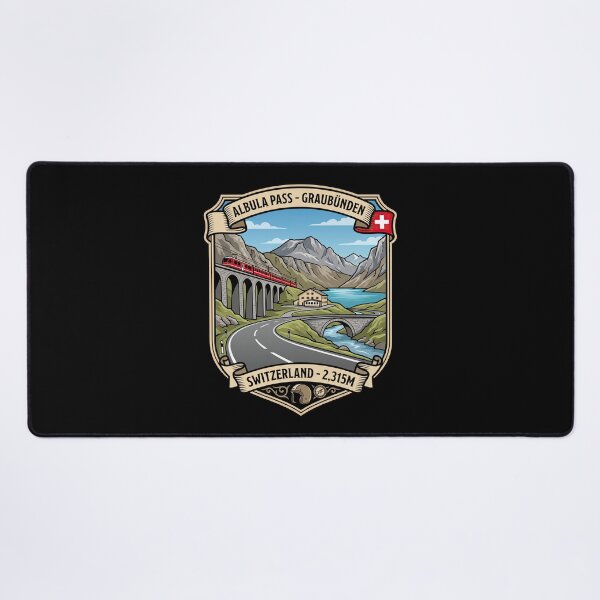 Item preview, Albula Pass Graubünden Switzerland Alpine Road Graphic designed and sold by enzoade.