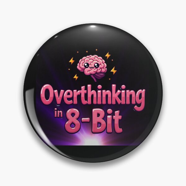 Item preview, Overthinking in 8-Bit – Funny Retro Gamer Brain Humor designed and sold by Ashes to Artistry.