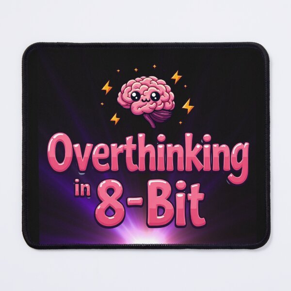 Item preview, Overthinking in 8-Bit – Funny Retro Gamer Brain Humor designed and sold by Ashes to Artistry.