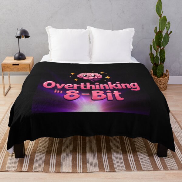 Item preview, Overthinking in 8-Bit – Funny Retro Gamer Brain Humor designed and sold by Ashes to Artistry.