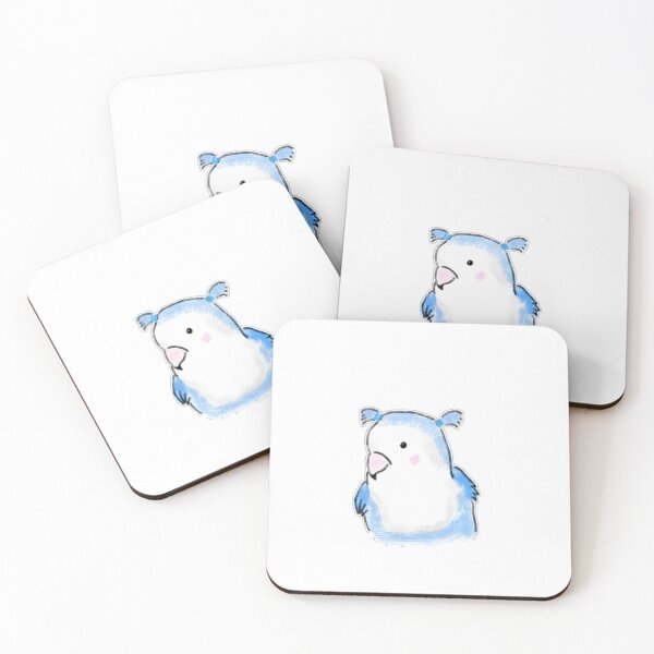 Item preview, Cute Blue Parrot With Pigtails Hair Art designed and sold by raun.draw.