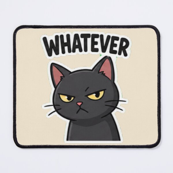 Item preview, Funny Sassy Black Cat Whatever Meme Sticker designed and sold by BestBayCA.