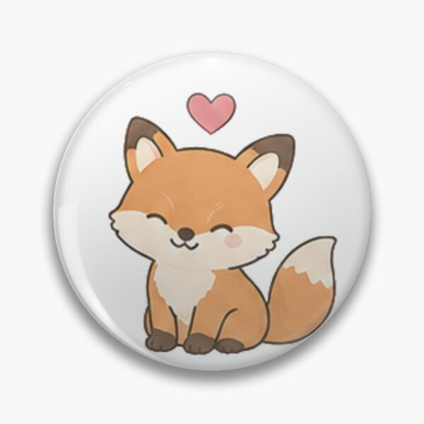 Item preview, Cute Kawaii Fox Floating Heart Red Fox Cottagecore Aesthetic designed and sold by Rehnair.
