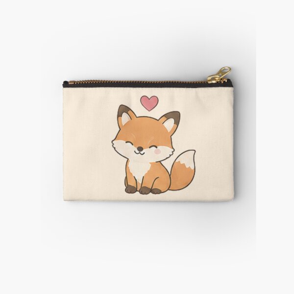 Item preview, Cute Kawaii Fox Floating Heart Red Fox Cottagecore Aesthetic designed and sold by Rehnair.