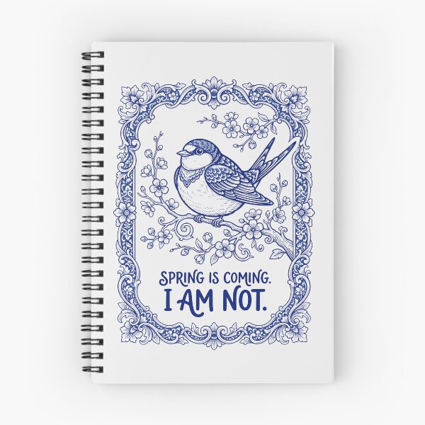 Item preview, Blue Willow Porcelain - Funny Sarcastic Bird Introvert Meme designed and sold by SplashTastic.