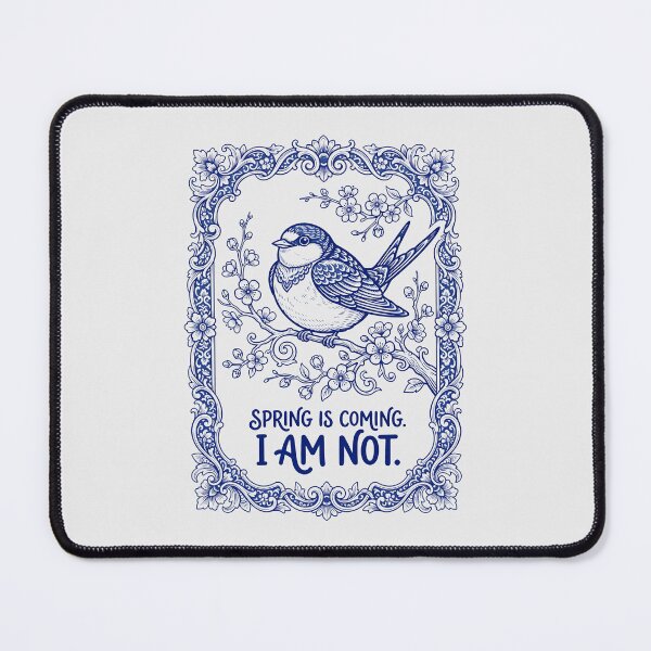 Item preview, Blue Willow Porcelain - Funny Sarcastic Bird Introvert Meme designed and sold by SplashTastic.