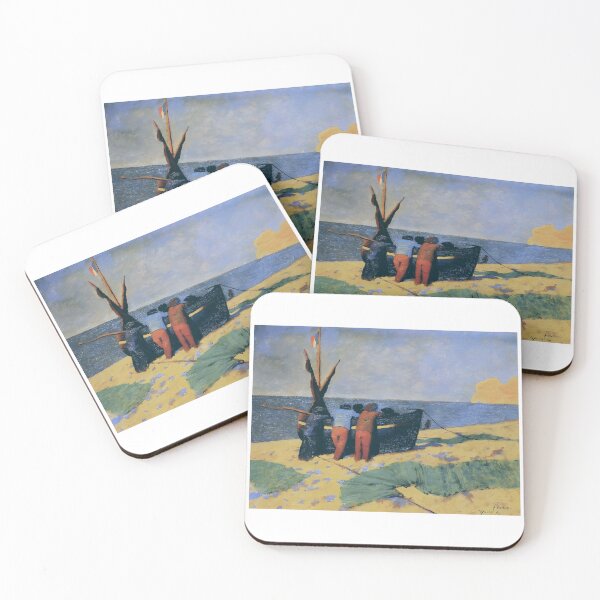 Item preview, Felix Vallotton Boats at the Quay Honfleur Remastered Painting designed and sold by studio-koichiro.