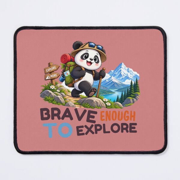 Item preview, Brave Enough to Explore Motivational Adventure Quote designed and sold by WallMuseStudio .