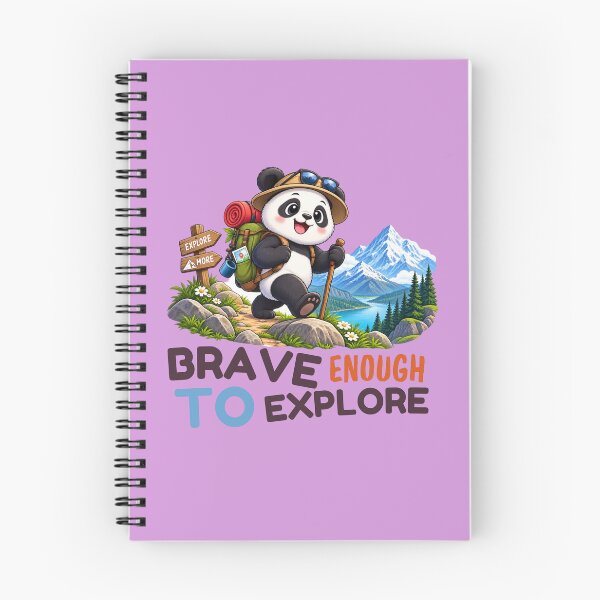 Item preview, Brave Enough to Explore Motivational Adventure Quote designed and sold by WallMuseStudio .