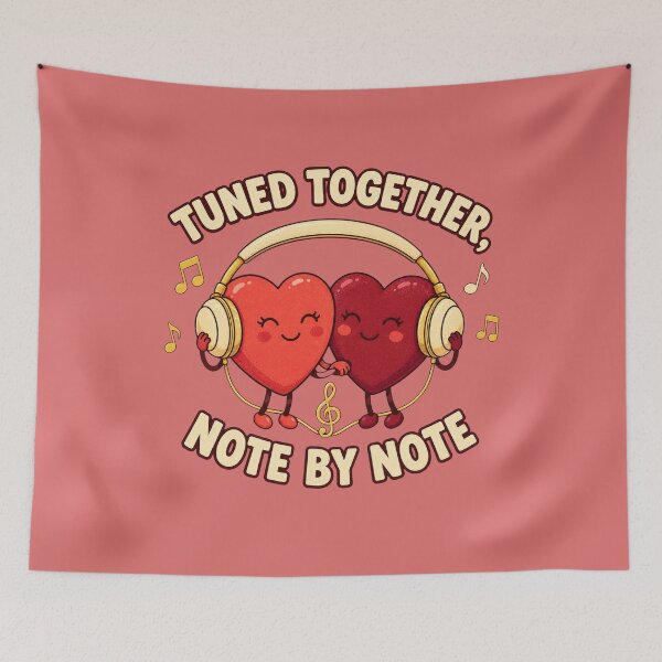 Item preview, Tuned Together Note by Note Hearts designed and sold by Kolibra.