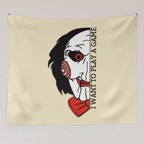 Item preview, I Want to Play a Game Saw Billy Puppet Quote designed and sold by Vicky021.