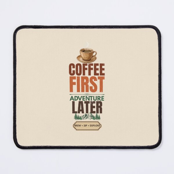 Item preview, Coffee First Adventure Later Vintage Coffee Lover T-Shirt designed and sold by Uvclick.