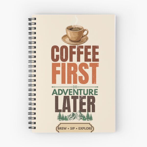 Item preview, Coffee First Adventure Later Vintage Coffee Lover T-Shirt designed and sold by Uvclick.