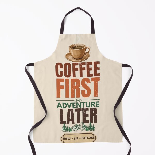 Item preview, Coffee First Adventure Later Vintage Coffee Lover T-Shirt designed and sold by Uvclick.