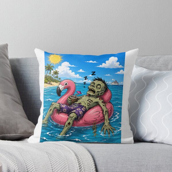 Item preview, Vampire Moonlight Picnic Funny Gothic Beach Vacation Cartoon designed and sold by ComedyInkFactor.