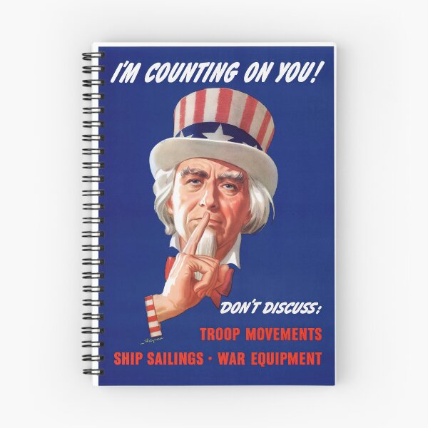Item preview, WWII: I'm Counting On You! Don't Discuss Uncle Sam Digitally Remastered Art Print  designed and sold by Vintage Poster Supply.