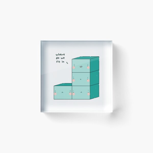 Item preview, Existentialist Tetris Funny Office Crisis Block Puzzle Art designed and sold by SoyViy.