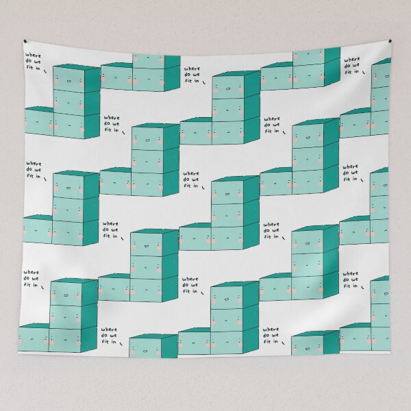 Item preview, Existentialist Tetris Funny Office Crisis Block Puzzle Art designed and sold by SoyViy.
