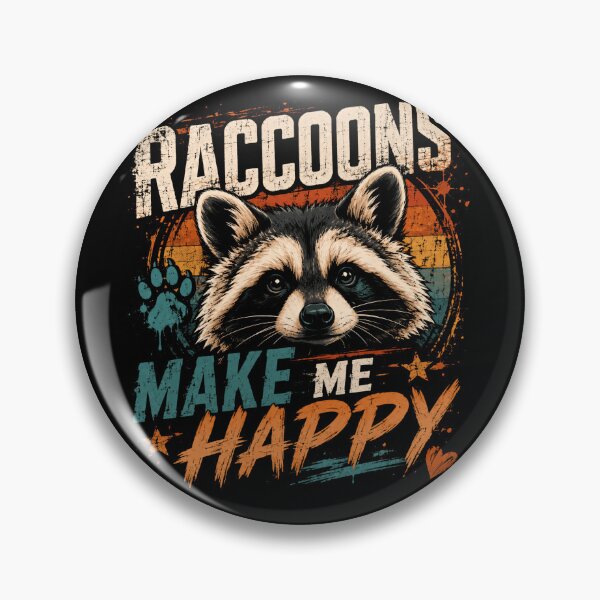 Item preview, Raccoons Make Me Happy Raccoon Lover Wildlife Enthusiast designed and sold by HumansStuck12.