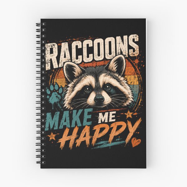 Item preview, Raccoons Make Me Happy Raccoon Lover Wildlife Enthusiast designed and sold by HumansStuck12.
