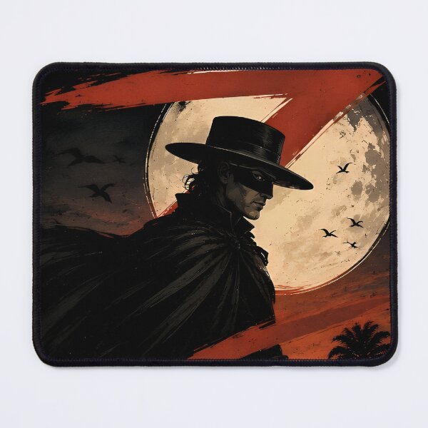 Item preview, Zorro Don Diego de la Vega – The Masked Swordsman Dark Western Art designed and sold by Amr Siam.