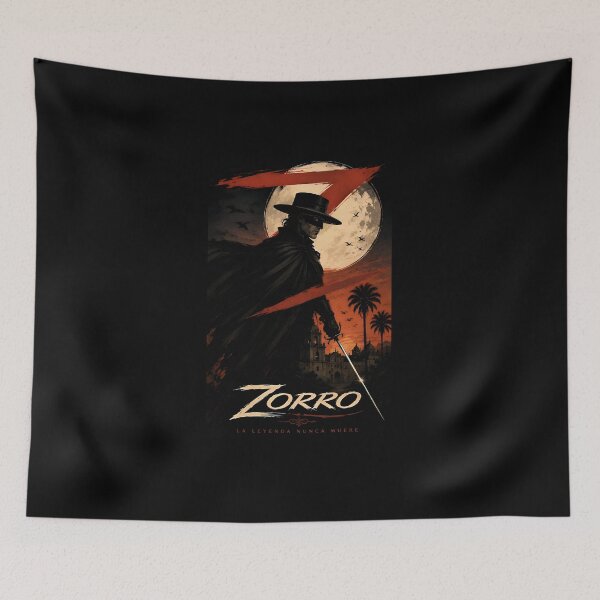 Item preview, Zorro Don Diego de la Vega – The Masked Swordsman Dark Western Art designed and sold by Amr Siam.