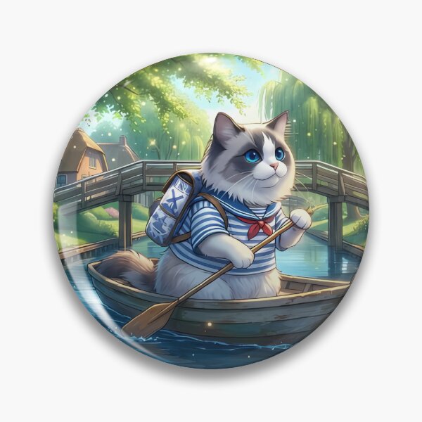 Item preview, Giethoorn Village Boat Ragdoll Mug: Peaceful Waters designed and sold by MossyAndPearl.