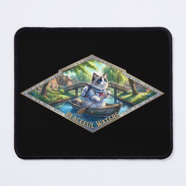 Item preview, Giethoorn Village Boat Ragdoll Mug: Peaceful Waters designed and sold by MossyAndPearl.