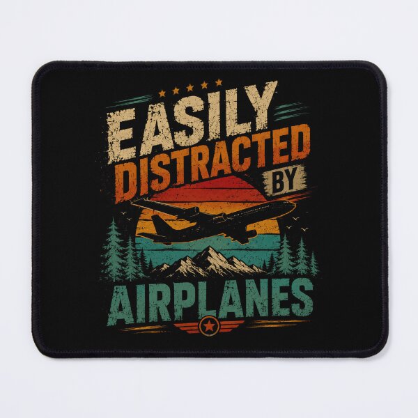 Item preview, Easily Distracted By Airplanes Pilot Aviation Enthusiast designed and sold by HumansStuck12.