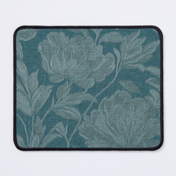 Item preview, Teal Floral Jacquard Fabric Pattern designed and sold by frumixart.
